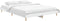 vidaXL - Bedframe - LED - massief - hout - wit - 140x190 - cm