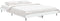 vidaXL - Bedframe - LED - massief - hout - wit - 140x190 - cm