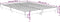 vidaXL - Bedframe - LED - massief - hout - wit - 140x190 - cm
