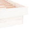 vidaXL - Bedframe - LED - massief - hout - wit - 140x200 - cm