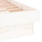 vidaXL - Bedframe - LED - massief - hout - wit - 150x200 - cm