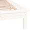 vidaXL - Bedframe - LED - massief - hout - wit - 160x200 - cm