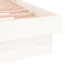 vidaXL - Bedframe - LED - massief - hout - wit - 180x200 - cm