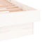vidaXL - Bedframe - LED - massief - hout - wit - 200x200 - cm