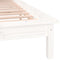 vidaXL - Bedframe - LED - massief - hout - wit - 200x200 - cm