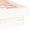 vidaXL - Bedframe - LED - massief - hout - wit - 75x190 - cm