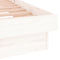 vidaXL - Bedframe - LED - massief - hout - wit - 90x190 - cm