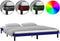 vidaXL - Bedframe - LED - massief - hout - zwart - 140x190 - cm