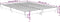 vidaXL - Bedframe - LED - massief - hout - zwart - 140x190 - cm