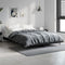 vidaXL - Bedframe - LED - massief - hout - zwart - 140x190 - cm