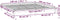 vidaXL - Bedframe - LED - massief - hout - zwart - 140x190 - cm