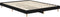 vidaXL - Bedframe - LED - massief - hout - zwart - 140x190 - cm