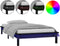 vidaXL - Bedframe - LED - massief - hout - zwart - 90x200 - cm