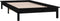 vidaXL - Bedframe - LED - massief - hout - zwart - 90x200 - cm