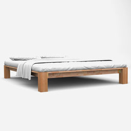 vidaXL - Bedframe - massief - eikenhout - 160x200 - cm