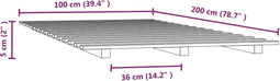vidaXL - Bedframe - massief - grenenhout - 100x200 - cm