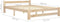 vidaXL - Bedframe - massief - grenenhout - 120x200 - cm