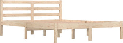 vidaXL - Bedframe - massief - grenenhout - 135x190 - cm