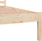 vidaXL - Bedframe - massief - grenenhout - 135x190 - cm