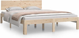 vidaXL - Bedframe - massief - grenenhout - 140x190 - cm
