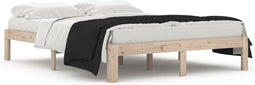 vidaXL - Bedframe - massief - grenenhout - 140x190 - cm