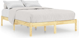 vidaXL - Bedframe - massief - grenenhout - 140x190 - cm