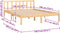 vidaXL - Bedframe - massief - grenenhout - 140x190 - cm