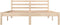 vidaXL - Bedframe - massief - grenenhout - 140x190 - cm