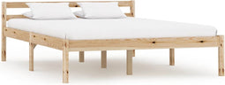 vidaXL - Bedframe - massief - grenenhout - 140x200 - cm