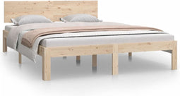 vidaXL - Bedframe - massief - grenenhout - 140x200 - cm