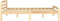 vidaXL - Bedframe - massief - grenenhout - 140x200 - cm
