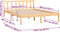 vidaXL - Bedframe - massief - grenenhout - 140x200 - cm