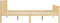 vidaXL - Bedframe - massief - grenenhout - 140x200 - cm