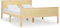 vidaXL - Bedframe - massief - grenenhout - 140x200 - cm