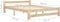 vidaXL - Bedframe - massief - grenenhout - 140x200 - cm