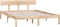 vidaXL - Bedframe - massief - grenenhout - 150x200 - cm