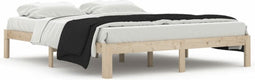 vidaXL - Bedframe - massief - grenenhout - 160x200 - cm