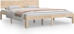 vidaXL - Bedframe - massief - grenenhout - 160x200 - cm