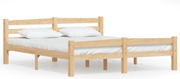 vidaXL - Bedframe - massief - grenenhout - 160x200 - cm