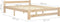 vidaXL - Bedframe - massief - grenenhout - 160x200 - cm