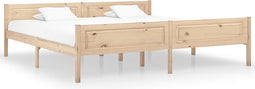vidaXL - Bedframe - massief - grenenhout - 200x200 - cm