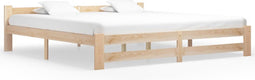 vidaXL - Bedframe - massief - grenenhout - 200x200 - cm