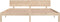 vidaXL - Bedframe - massief - grenenhout - 200x200 - cm