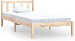 vidaXL - Bedframe - massief - grenenhout - 90x200 - cm