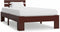 vidaXL - Bedframe - massief - grenenhout - donkerbruin - 100x200 - cm