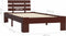 vidaXL - Bedframe - massief - grenenhout - donkerbruin - 100x200 - cm