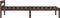 vidaXL - Bedframe - massief - grenenhout - donkerbruin - 100x200 - cm