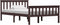 vidaXL - Bedframe - massief - grenenhout - donkerbruin - 120x200 - cm