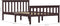 vidaXL - Bedframe - massief - grenenhout - donkerbruin - 120x200 - cm
