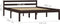 vidaXL - Bedframe - massief - grenenhout - donkerbruin - 120x200 - cm